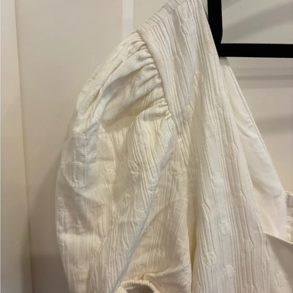 MAEVE WHITE PUFF SLEEVE DRESS - Picture 5 of 9